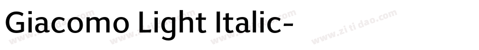 Giacomo Light Italic字体转换
